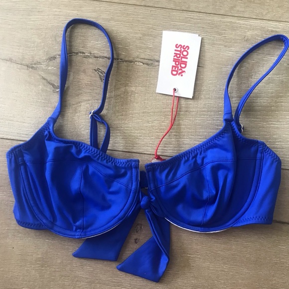 SOLID & STRIPED BIKINI Top and Bottom, Medium, NWT - Picture 8 of 14